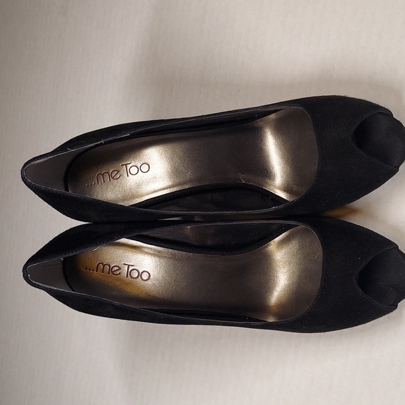 Me Too Suede Janella Peep Toe Heel Size 10M - Picture 1 of 9